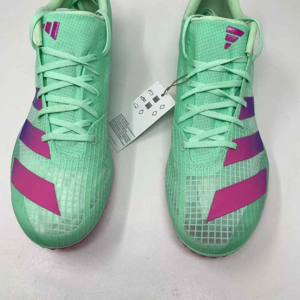 Adidas Adizero Distancestar Track Shoes Mens 11.5 GV9078 Mint Green Pink NEW - Picture 3 of 8